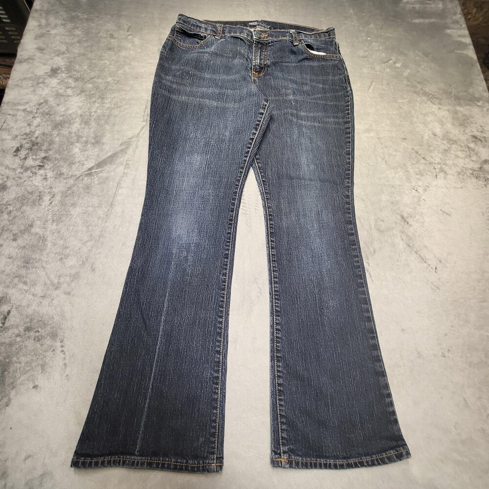 Old Navy Jeans Womens 14 Short Blue Bootcut Mid Rise Stretch 5-Pocket The Flirt
